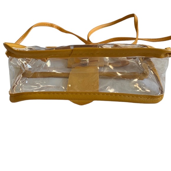 Clear Stadium Crossbody Bag in Yellow with Removable Insert - Picture 3 of 7